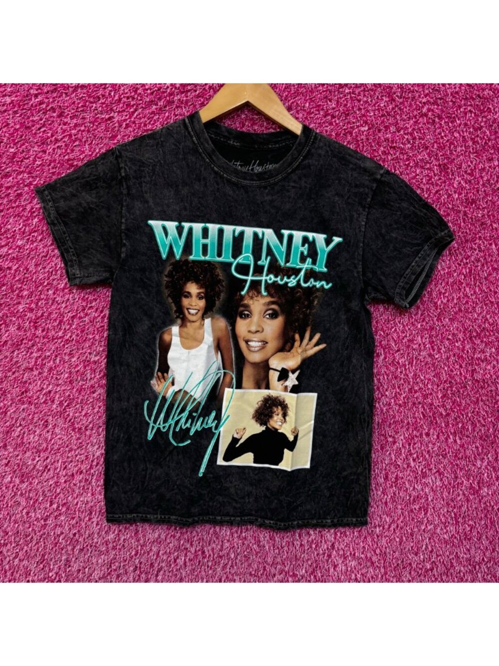 Whitney Houston Self-titled Album Art Collage R&B Pop Tee S